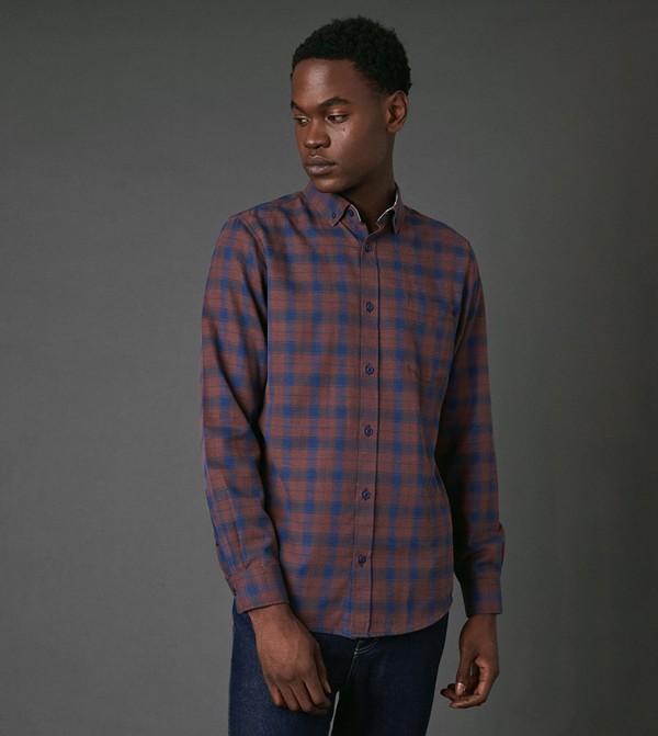 Brushed Checkered Long Sleeves Shirt