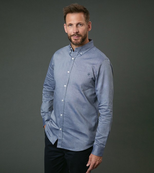 Logo Detail Long Sleeves Oxford Shirt