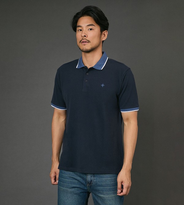 Contrast Tipping Pique Polo T-Shirt