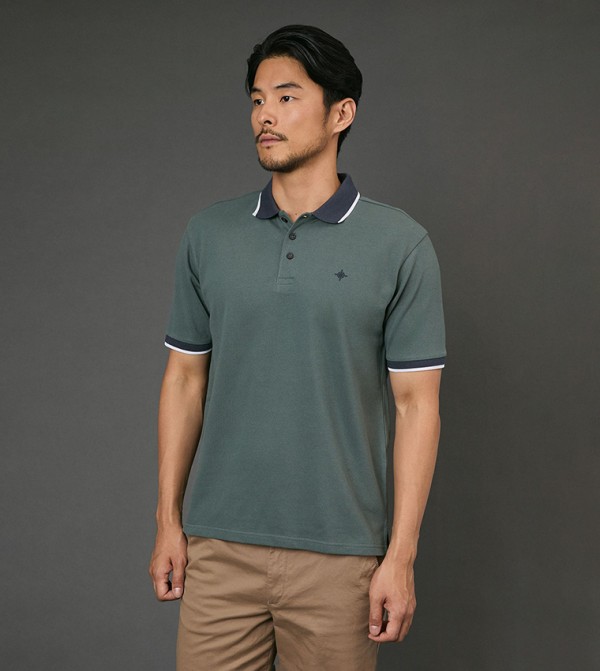 Contrast Tipping Pique Polo T-Shirt