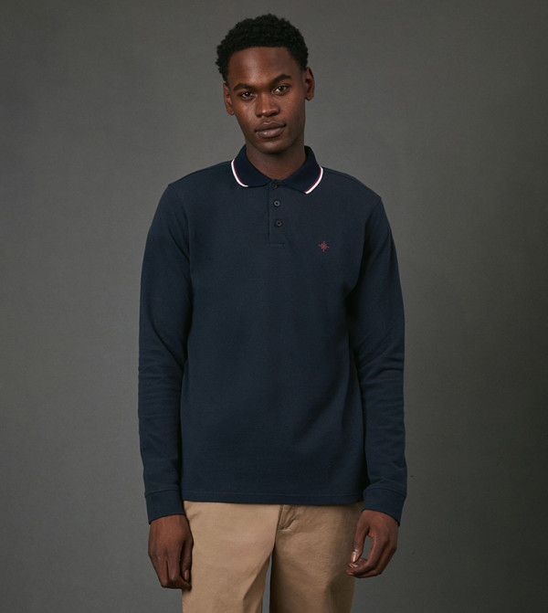 Long Sleeves Pique Polo T-Shirt