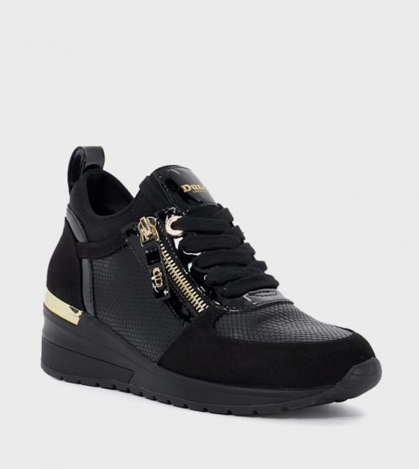 EILISIA Zipper Detail Lace-Up Shoes