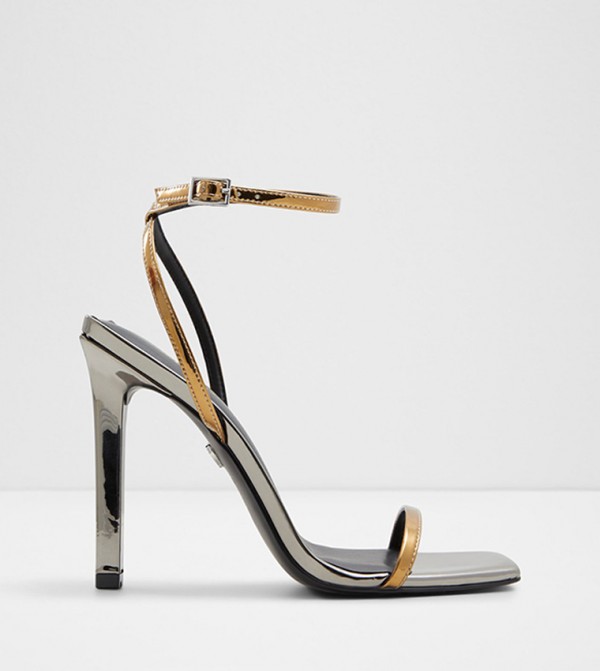 ELAMAEDAR Ankle Strap Stiletto Heel Sandals