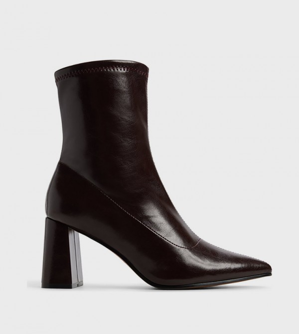ELARAA Block Heel Ankle Boots