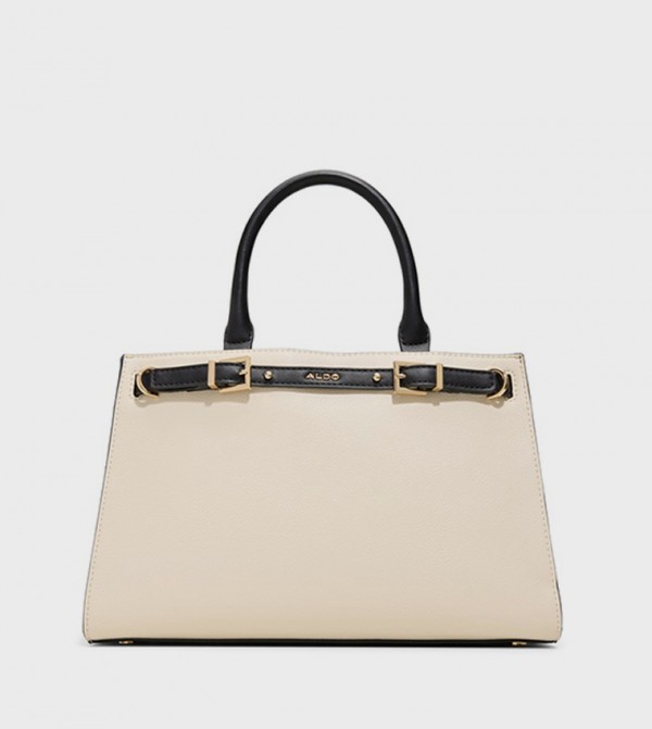 ELIZABELLE Textured Zippered Satchel Bag