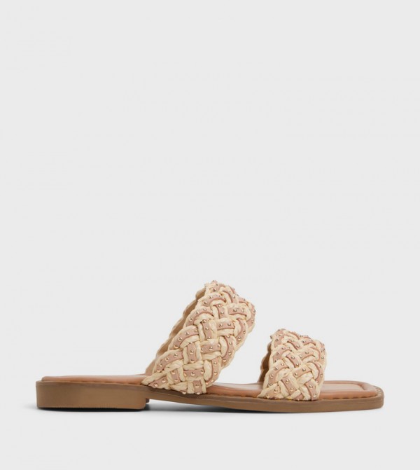 ELOIISA Braided Strap Flat Sandals