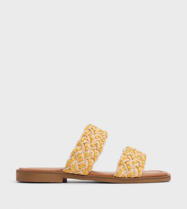 ELOIISA Braided Strap Flat Sandals
