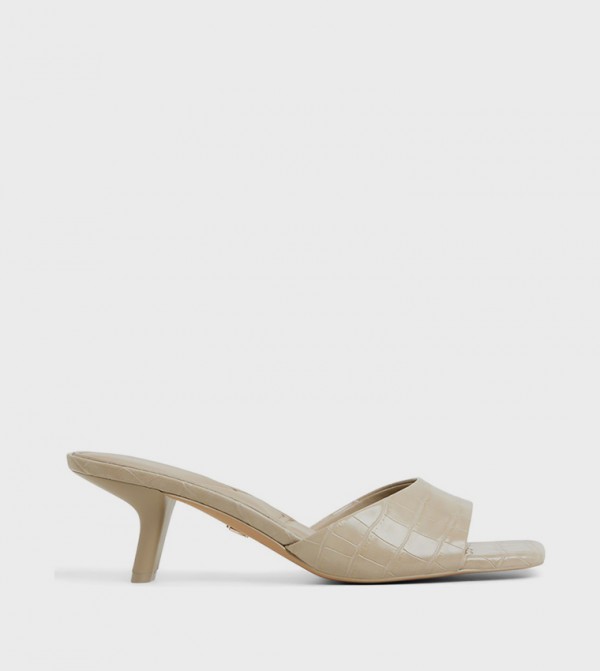 ENCHANTING Croc Textured Heeled Sandals