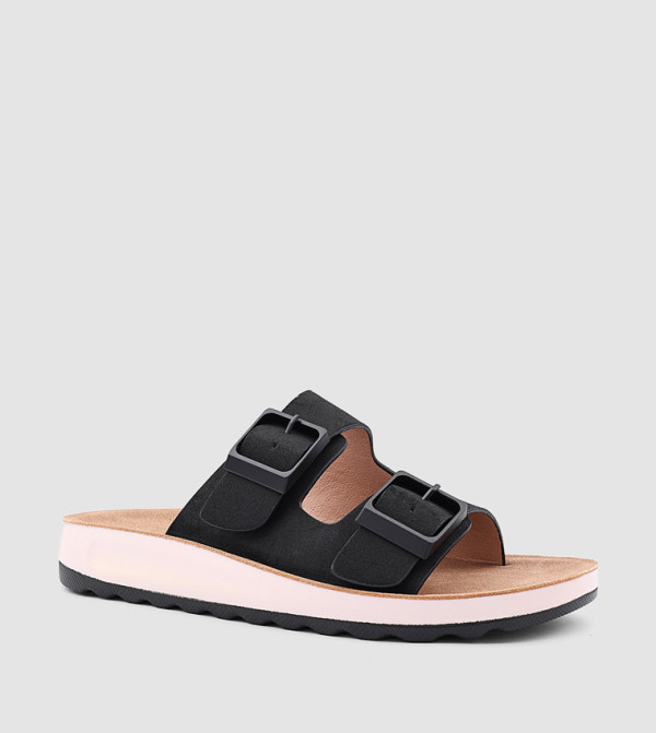Open Toe Buckle Comfort Sandals