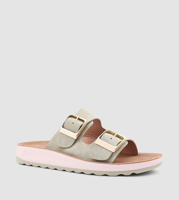 Open Toe Buckle Comfort Sandals