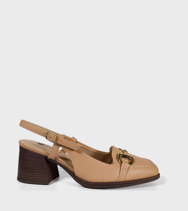 Horsebit Slingback Loafer Pumps