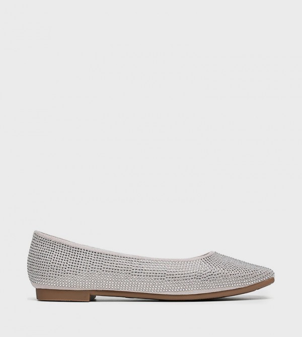 Embellished Square Toe Ballerinas