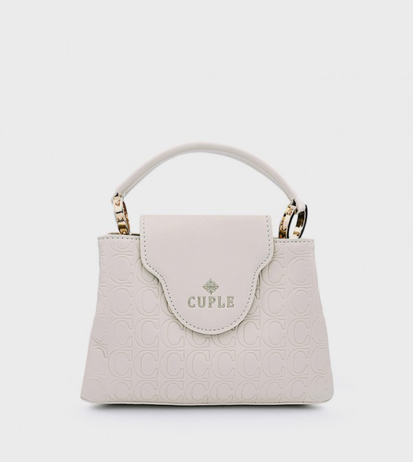 Embossed Top-Handle Bag