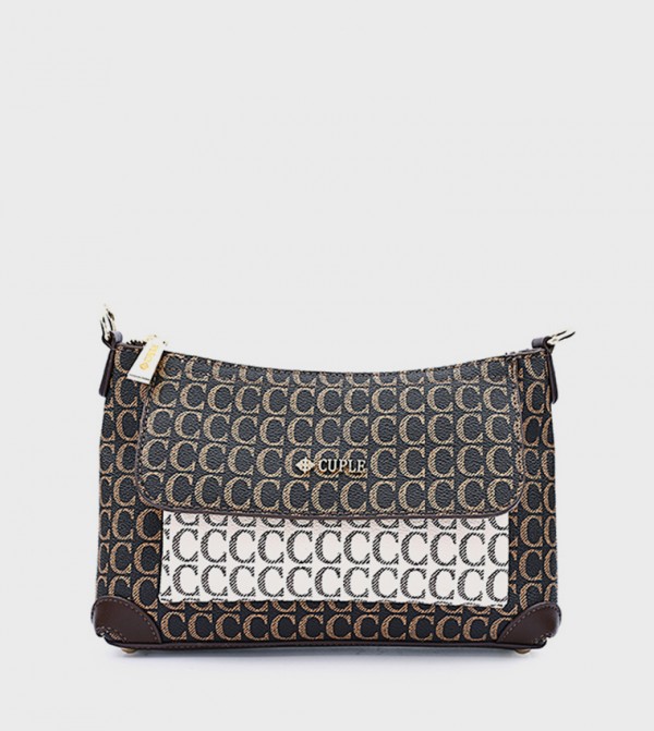 Logo Patterned Crossbody Bag