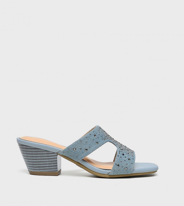 Embellished Cut-Out Heeled Sandals