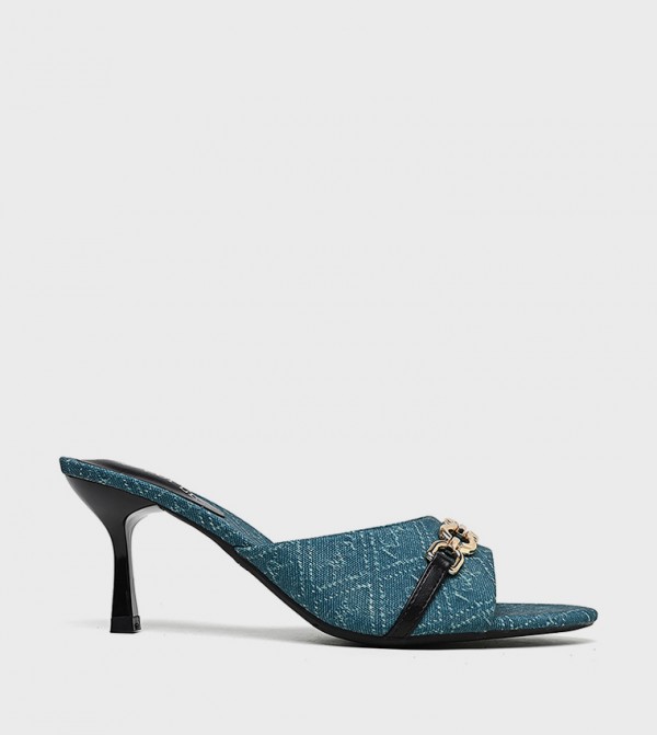 Horsebit Open Toe Heeled Sandals