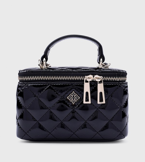 Quilted Top Handle Bag with Crossbody Strap