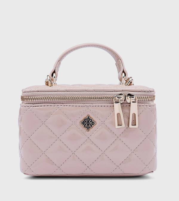 Quilted Top Handle Bag with Crossbody Strap