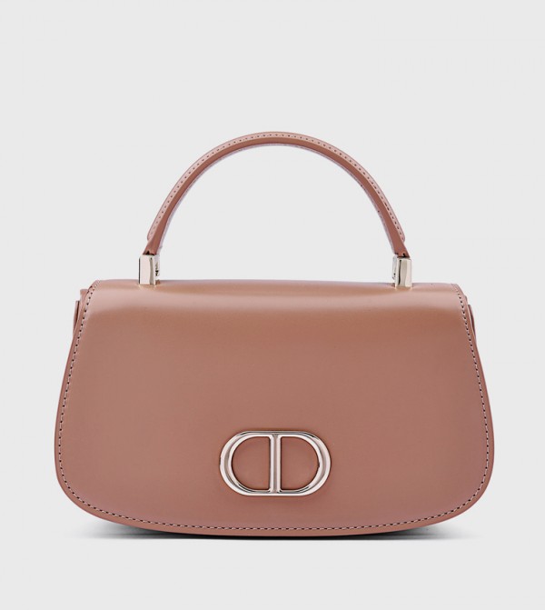 Metal Accent Top Handle Bag