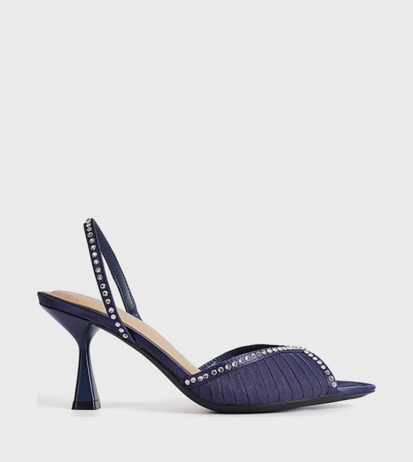 Embellished Peep Toe Heeled Sandals