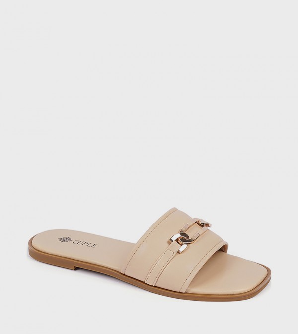 Horsebit Open Toe Flat Sandals
