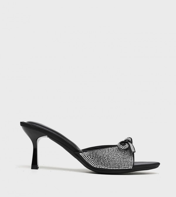Embellished Open Toe Heeled Sandals