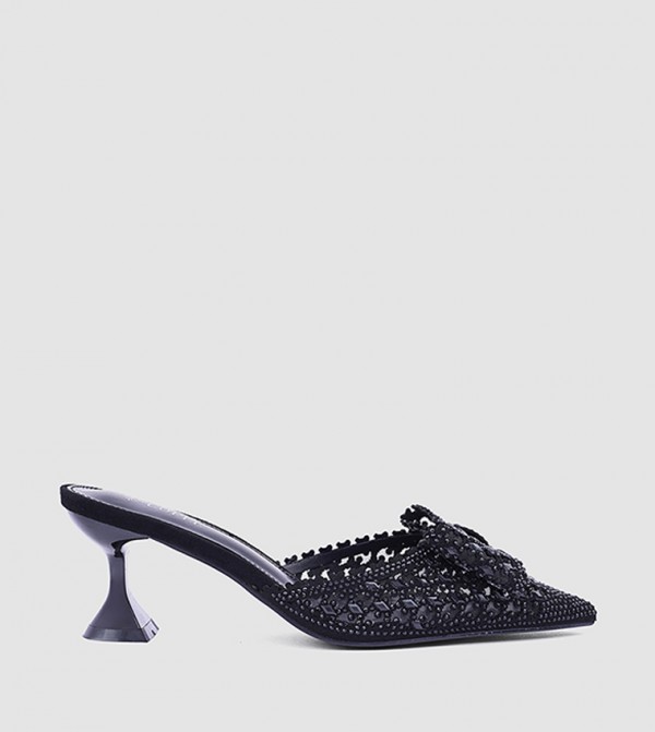 Embellished Pointed Toe Heel Pumps
