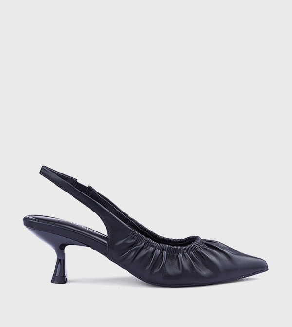 Ruched Slingback Pumps