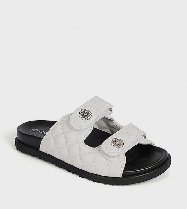 Quilted Open Toe Comfort Sandals