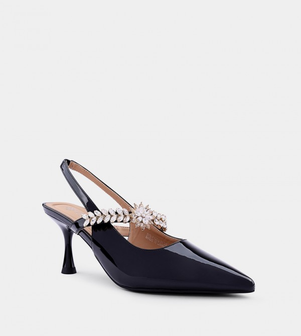 Embellished Slingback Pumps
