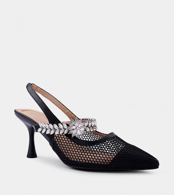 Embellished Slingback Pumps