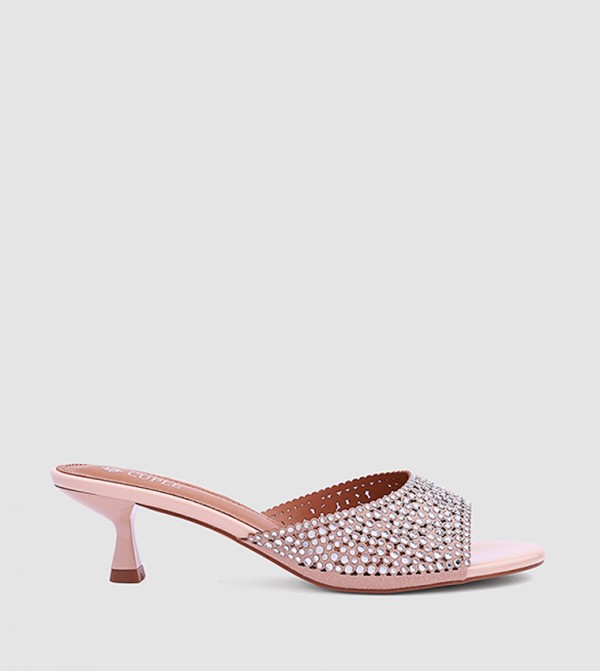 Embellished Open Toe Heel Sandals