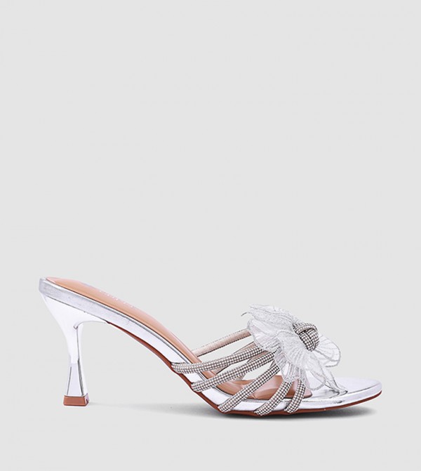 Embellished Open Toe Heel Sandals