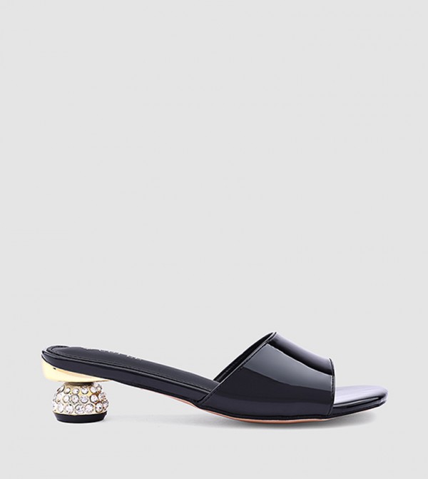 Embellished Open Toe Heel Sandals
