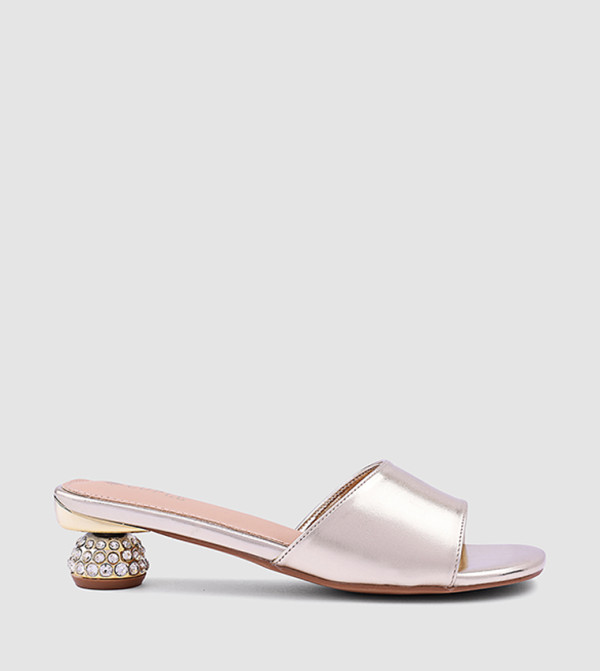 Embellished Open Toe Heel Sandals