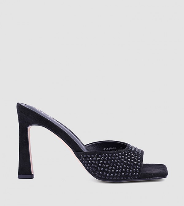 Embellished Block Heel Sandals