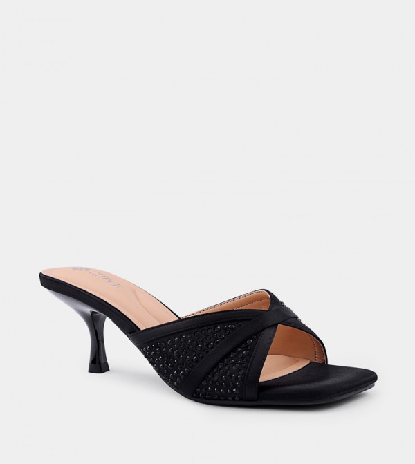 Embellished Open Toe Heel Sandals