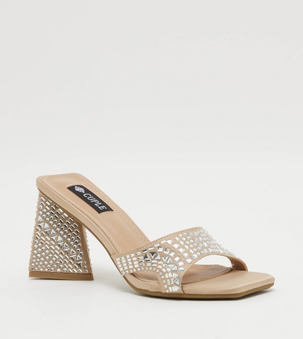 Embellished Heeled Sandals