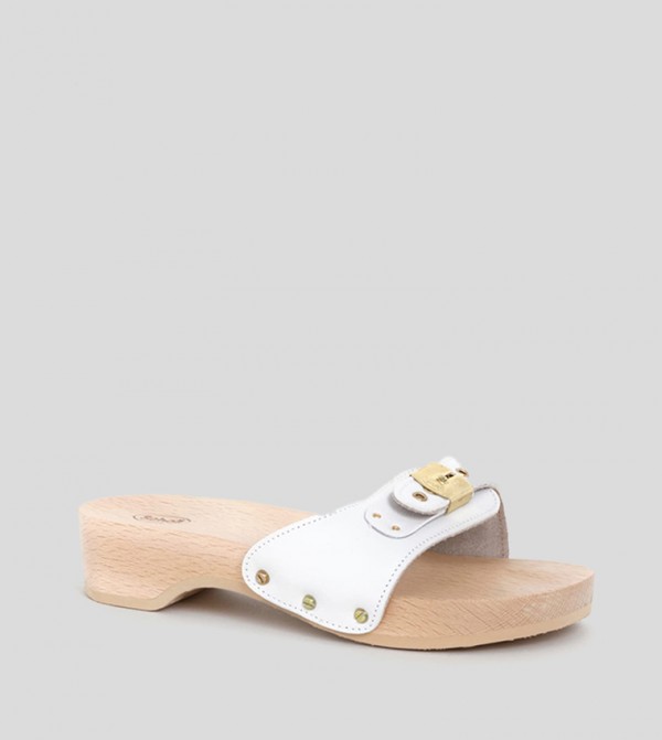 Clog White Pescura Heel