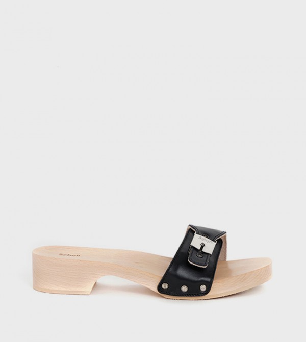 Black Pescura Cameron Heel Sandals