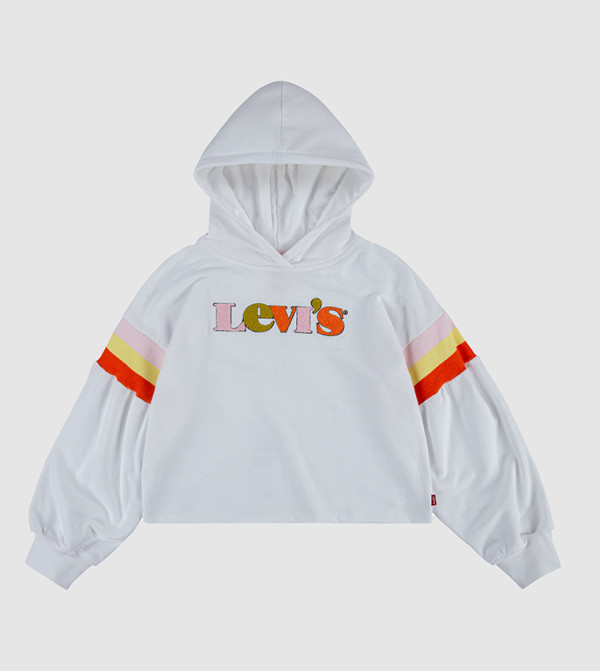 Buy Levi's Rainbow Trim Cropped Hoodie In White 6thStreet Saudi