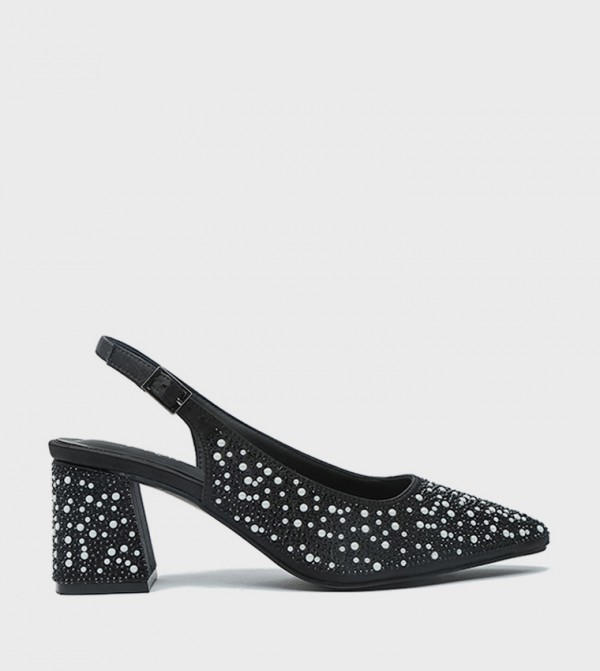 Embellished Slingback Pumps