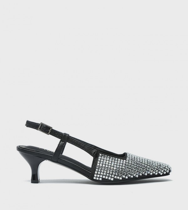 Embellished Slingback Pumps