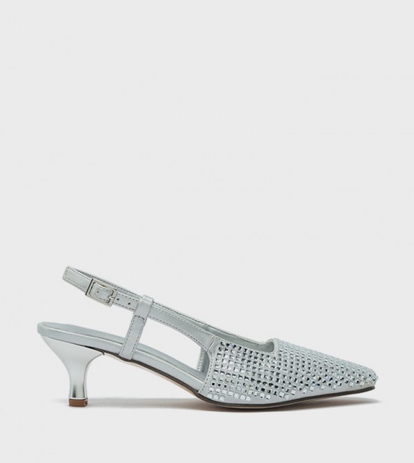 Embellished Slingback Pumps