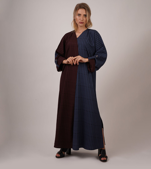 Self Designed Color Block Abaya