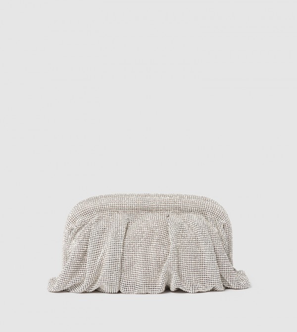 Signature BRIELLE Embellished Ruched Clutch