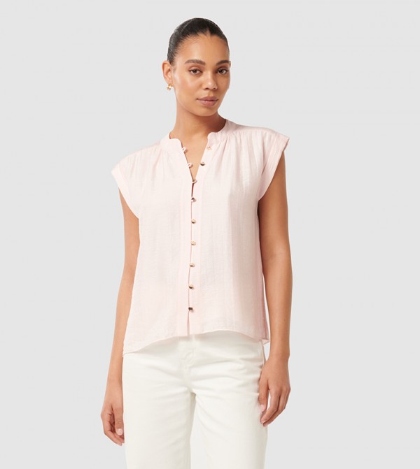 UMA Solid Cap Sleeves Shirt