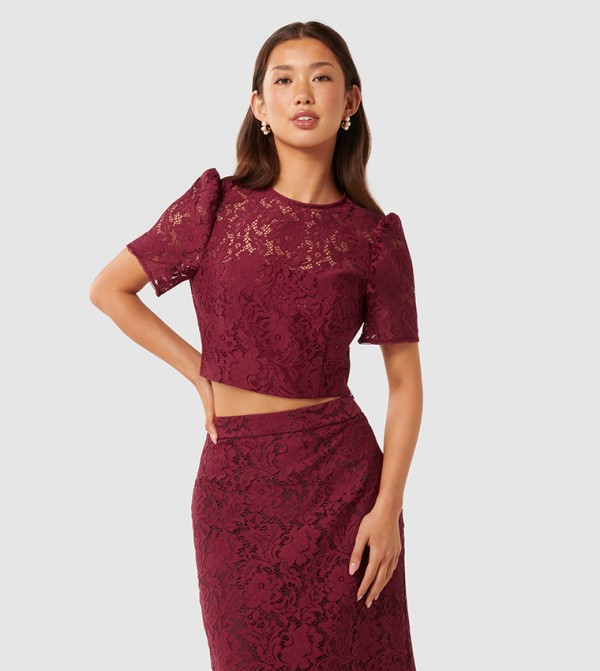 DEHLIA Lacy Cropped Top