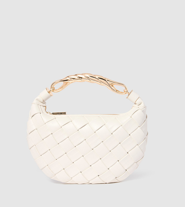 WILLA Braided Metal Handle Handheld Bag