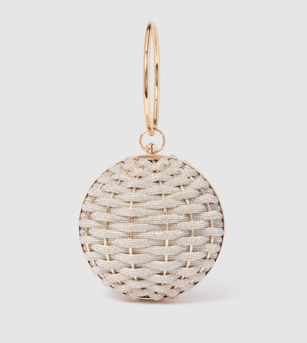 WYNNIE Woven Round Clutch